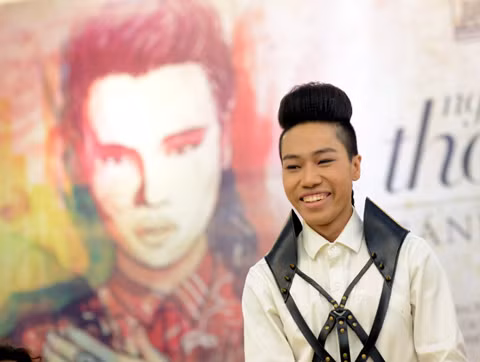 Tại Sao Mai điểm hẹn 2012, Nguyễn Đình Thanh Tâm được biết đến là người có phong cách ăn mặc quái, không giống ai.