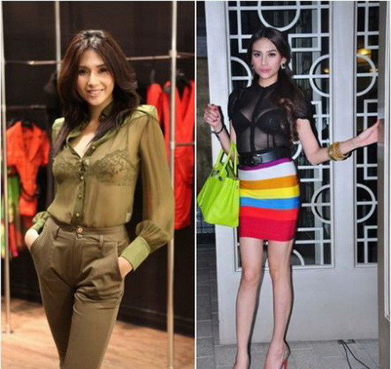 Khoe nội y táo bạo, nhưng Võ Hoàng Yến khéo léo chọn "tone sure tone" giữa nội y với váy áo, làm hạn chế cảm giác phản cảm cho người đối diện.