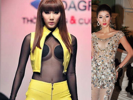 Sở hữu thân hình bốc lửa với số đo các vòng "đâu ra đấy", Á hậu Võ Hoàng Yến cũng chẳng hề thua chị, kém em trong việc tậu những chiếc váy áo xuyên thấu xuất hiện tại nhiều sự kiện.