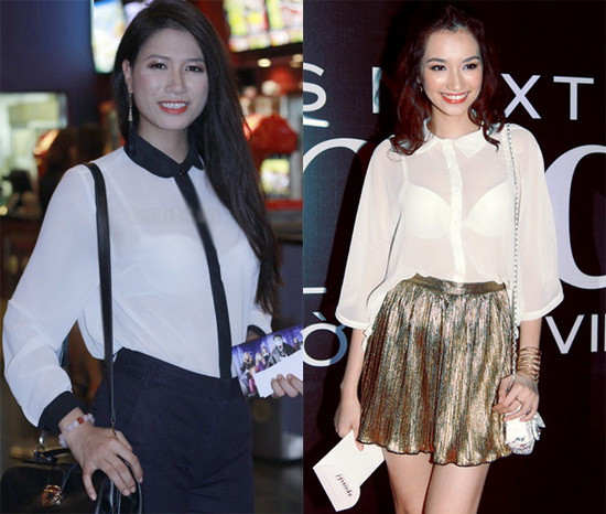 Trang Trần và Trúc Diễm cũng không ít lần tìm đến mốt khoe nội y.