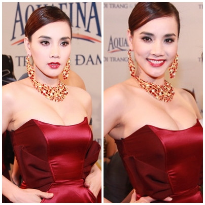 Chiếc đầm cúp ngực ôm sát lấy cơ thể, khiến vòng 1 tròn căng trắng mịn của cô 'siêu mẫu lộ ngực' lập tức gây chú ý với người đối diện. Chiếc đầm cúp ngực ôm sát lấy cơ thể, khiến vòng 1 tròn căng trắng mịn của cô 'siêu mẫu lộ ngực' lập tức gây chú ý với người đối diện.