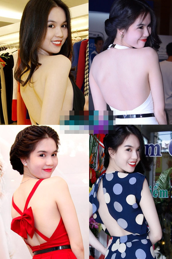 NgọcTrinh Không ai có thể làm ngơ trước làn da trắng như sứ của Ngọc Trinh. Không chỉ trắng, da của Ngọc Trinh còn rất mượt và đó chính là lý do cô luôn chọn những thiết kế hở lưng để có thể khoe được tấm lưng trần mượt mà của mình NgọcTrinh Không ai có thể làm ngơ trước làn da trắng như sứ của Ngọc Trinh. Không chỉ trắng, da của Ngọc Trinh còn rất mượt và đó chính là lý do cô luôn chọn những thiết kế hở lưng để có thể khoe được tấm lưng trần mượt mà của mình