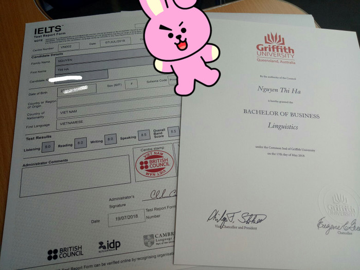 Bằng cử nhân Đại học Griffith của chị Nguyễn Hà (Ảnh:CTV) Bằng cử nhân Đại học Griffith của chị Nguyễn Hà (Ảnh:CTV)