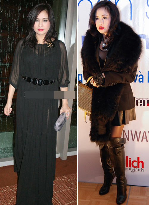 4. Thanh Lam Trong số 4 người đẹp thì Thanh Lam có lẽ là người mang đến cho váy đen nhiều 'điều tiếng' nhất. Vẻ đẹp sang trọng của trang phục còn mãi với thời gian này thường xuyên bị nữ diva tạo thành những hình ảnh rất lôi thôi, diêm dúa và có phần phảm cảm.