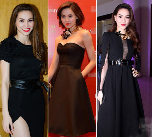 3. Hồ Ngọc Hà Váy đen cũng là thứ vũ khí bí mật của bà mẹ một con Hồ Ngọc Hà. Giống như Linh Nga, niềm yêu thích vẻ đẹp cổ điển khiến Hồ Ngọc Hà tìm đến gam màu đen nhiều hơn. Tuy nhiên, ở Hà Hồ còn pha chút sexy đến từ chất liệu ren đen, voan xuyên thấu màu đen.