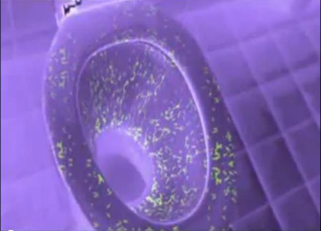 Và đây là bồn cầu với hàng triệu con vi khuẩn Và đây là bồn cầu với hàng triệu con vi khuẩn