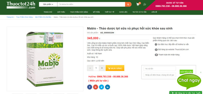Cục An toàn thực phẩm khuyến cáo người tiêu dùng không mua thực phẩm bảo vệ sức khỏe viên uống lợi sữa MABIO trên trang https://thuoctot24h.com Cục An toàn thực phẩm khuyến cáo người tiêu dùng không mua thực phẩm bảo vệ sức khỏe viên uống lợi sữa MABIO trên trang https://thuoctot24h.com