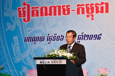 Thủ tướng Campuchia Samdech Techo Hun Sen phát biểu tại Diễn đàn. Ảnh: VGP/Quang Hiếu Thủ tướng Campuchia Samdech Techo Hun Sen phát biểu tại Diễn đàn. Ảnh: VGP/Quang Hiếu