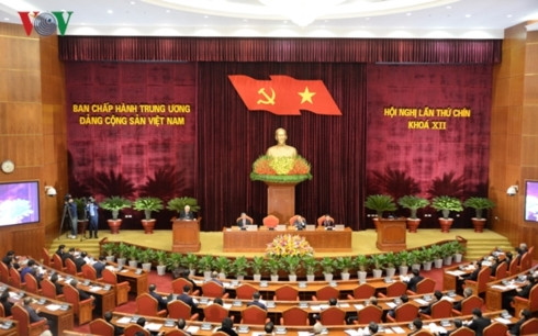 Hội nghị lần thứ 9 Ban Chấp hành Trung ương khoá XII. Ảnh: VOV Hội nghị lần thứ 9 Ban Chấp hành Trung ương khoá XII. Ảnh: VOV