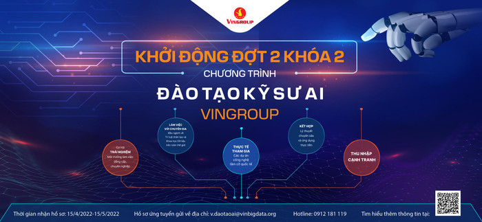 Chương trình Đào tạo Kỹ sư AI của Vingroup không chỉ miễn phí đào tạo, các học viên còn được Tập đoàn trả mức lương cạnh tranh so với thị trường. Chương trình Đào tạo Kỹ sư AI của Vingroup không chỉ miễn phí đào tạo, các học viên còn được Tập đoàn trả mức lương cạnh tranh so với thị trường.