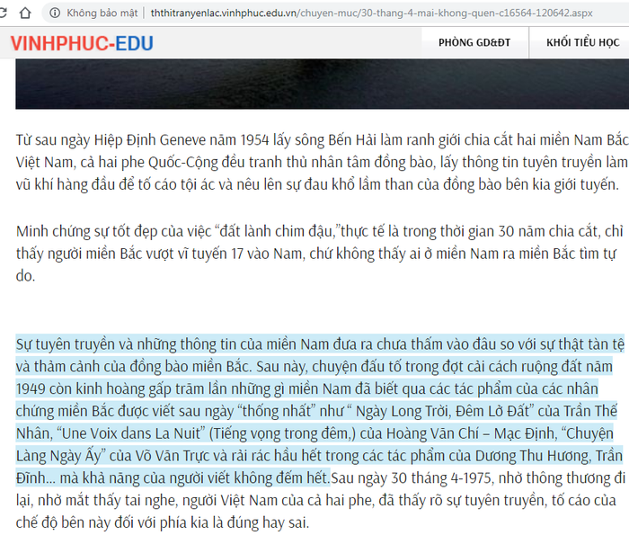 Nhiều thông tin sai sự thật, xuyên tạc lịch sử (Ảnh:chụp từ màn hình bài viết) Nhiều thông tin sai sự thật, xuyên tạc lịch sử (Ảnh:chụp từ màn hình bài viết)