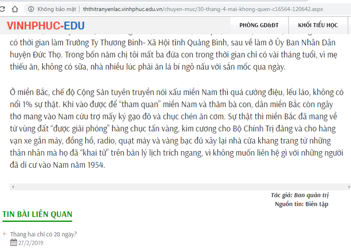 Nội dung xuyên tạc, bịa đặt (Ảnh: chụp từ màn hình bài viết) Nội dung xuyên tạc, bịa đặt (Ảnh: chụp từ màn hình bài viết)