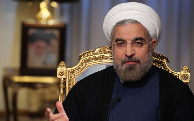 Tổng thống Iran Hassan Rouhani, ảnh: AP.