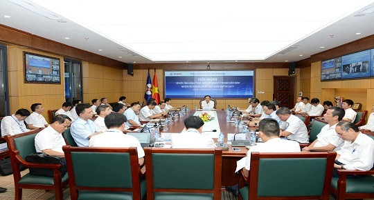 Toàn cảnh hội nghị tổng kết tình hình hoạt động sản xuất kinh doanh của EVNNPC.