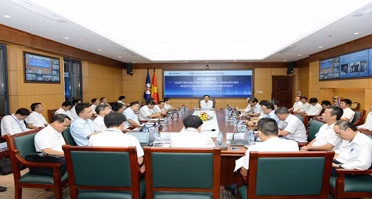 Toàn cảnh hội nghị tổng kết tình hình hoạt động sản xuất kinh doanh của EVNNPC.