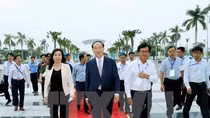 Chủ tịch nước Trần Đại Quang dự Chương trình Tổng duyệt các hoạt động của Tuần lễ Cấp cao APEC 2017. (Ảnh: Nhan Sáng/TTXVN)
