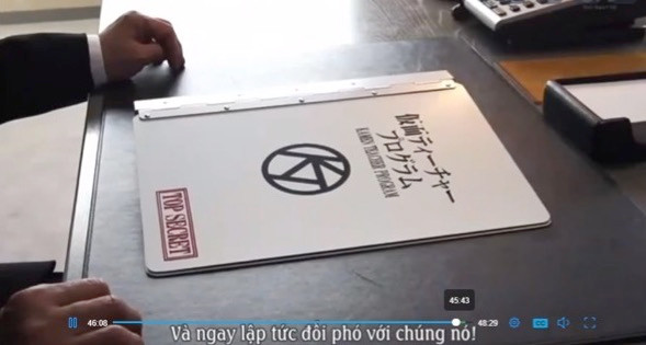 Tài liệu của Chính phủ về Kamen Teacher được đóng dấu Tuyệt mật (ảnh cắt từ phim) Tài liệu của Chính phủ về Kamen Teacher được đóng dấu Tuyệt mật (ảnh cắt từ phim)