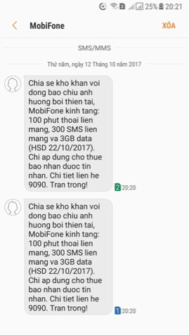 Tin nhắn về gói cước hỗ trợ đồng bào bị ảnh hưởng bởi thiên tai tại các tỉnh Ninh Bình, Phú Thọ, Hà Nam, Hòa Bình, Sơn La, Yên Bái Tin nhắn về gói cước hỗ trợ đồng bào bị ảnh hưởng bởi thiên tai tại các tỉnh Ninh Bình, Phú Thọ, Hà Nam, Hòa Bình, Sơn La, Yên Bái