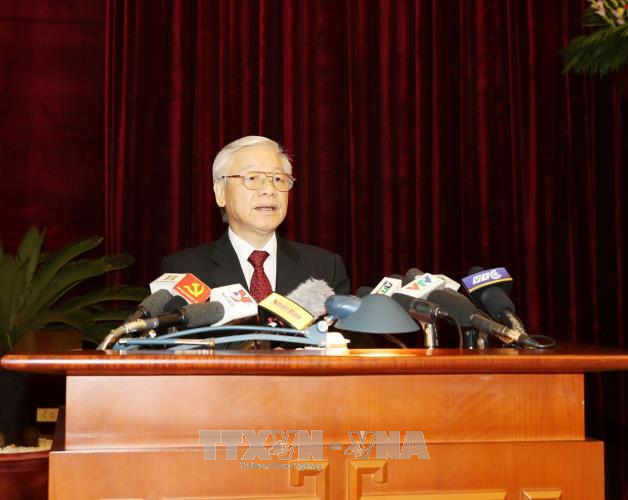 Tổng Bí thư Nguyễn Phú Trọng phát biểu khai mạc Hội nghị. Ảnh: Trí Dũng/TTXVN Tổng Bí thư Nguyễn Phú Trọng phát biểu khai mạc Hội nghị. Ảnh: Trí Dũng/TTXVN
