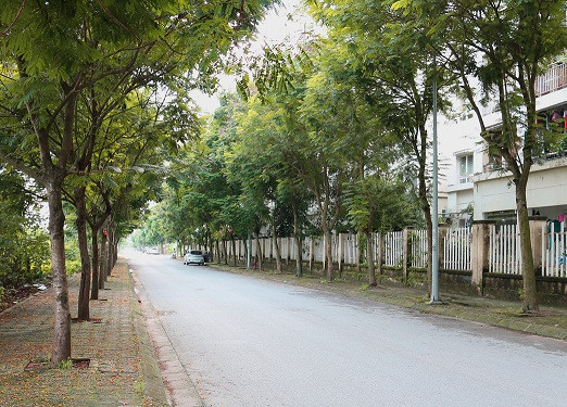 Con đường trước mặt dự án Valencia Garden