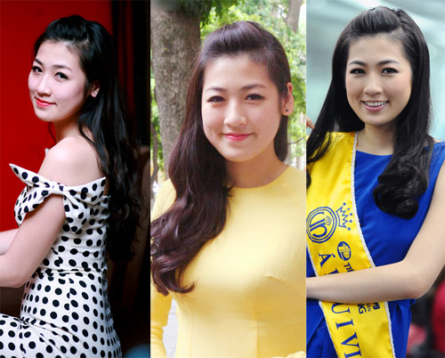 Tóc kẹp mái, để xõa. Nếu muốn khoe vầng trán thanh tú, Á hậu có thể kẹp mái lên, nhưng nên xõa tóc, che bớt một phần gương mặt và tạo sự trẻ trung. Những bức ảnh này đã chứng minh sự khác biệt khi thay đổi kiểu tóc. Tóc kẹp mái, để xõa. Nếu muốn khoe vầng trán thanh tú, Á hậu có thể kẹp mái lên, nhưng nên xõa tóc, che bớt một phần gương mặt và tạo sự trẻ trung. Những bức ảnh này đã chứng minh sự khác biệt khi thay đổi kiểu tóc.