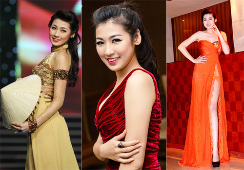 Trang phục màu sắc không thích hợp. Nếu là màu vàng (trái) Tú Anh cần màu vàng sáng hơn, tươi hơn. Tương tự, màu đỏ bordeaux (giữa) đang là "hot trend" của năm nay, nhưng nó chưa phù hợp với tuổi Tú Anh. Chiếc váy bên phải khá ổn về màu sắc, lại khoe được đôi chân tuyệt đẹp của Á hậu. Tuy nhiên, kiểu dáng của nó phù hợp hơn với tuổi ngoài 30. Trang phục màu sắc không thích hợp. Nếu là màu vàng (trái) Tú Anh cần màu vàng sáng hơn, tươi hơn. Tương tự, màu đỏ bordeaux (giữa) đang là "hot trend" của năm nay, nhưng nó chưa phù hợp với tuổi Tú Anh. Chiếc váy bên phải khá ổn về màu sắc, lại khoe được đôi chân tuyệt đẹp của Á hậu. Tuy nhiên, kiểu dáng của nó phù hợp hơn với tuổi ngoài 30.