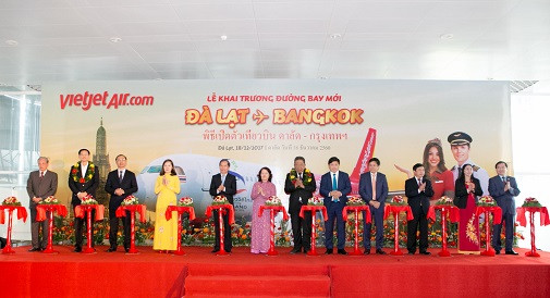 Thai Vietjet là hãng hàng không đầu tiên khai thác đường bay Bangkok - Đà Lạt. Ảnh: Vietjet.