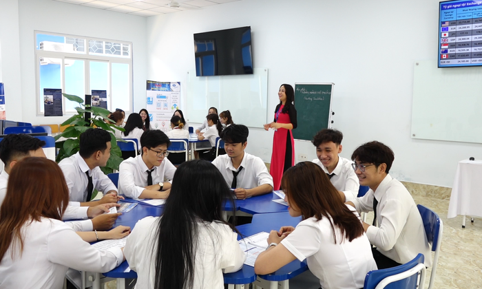 Sinh viên Trường Đại học Thủ Dầu Một. Ảnh: website nhà trường Tiết học nghiệp vụ ngân hàng.png
