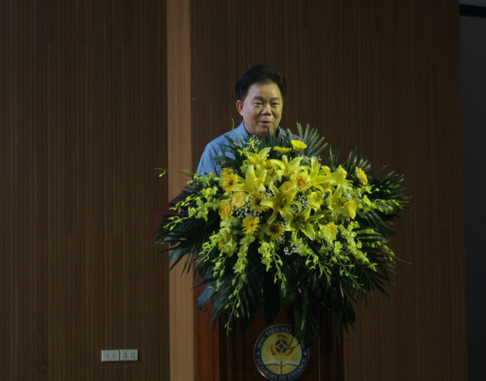 Phó giáo sư Nguyễn Trọng Cơ phát biểu khai mạc Hội thi (Ảnh: Khánh Vy) Phó giáo sư Nguyễn Trọng Cơ phát biểu khai mạc Hội thi (Ảnh: Khánh Vy)