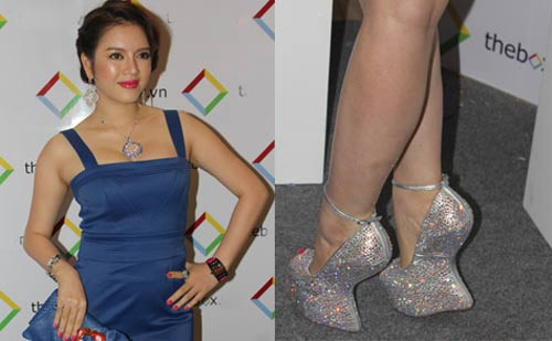 Lý Nhã Kỳ với mốt giày móng ngựa, được kính kim sa rất bắt mắt Lý Nhã Kỳ với mốt giày móng ngựa, được kính kim sa rất bắt mắt