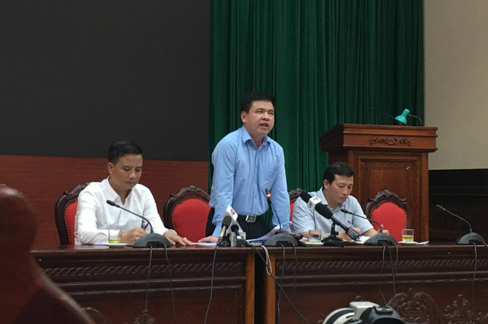 Ông Trần Xuân Hà - Phó Ban tuyên giáo Thành ủy Hà Nội cho biết, Thành phố đã làm tất cả những gì có thể với mục tiêu hàng đầu là để đảm bảo sức khỏe, ổn định cuộc sống của nhân dân. Ảnh: Vũ Phương.