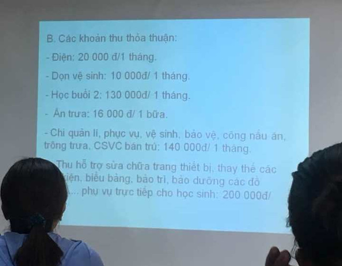 Một số khoản thu tại Trường Tiểu học Châu Khê 1 khiến phụ huynh chưa hài lòng. Ảnh: NVCC. Một số khoản thu tại Trường Tiểu học Châu Khê 1 khiến phụ huynh chưa hài lòng. Ảnh: NVCC.