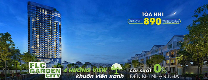 Dù đang bị niêm phong, ngừng xây dừng vì không phép xây dựng, tòa nhà HH-01 dự án FLC Garden City được rao bán với giá mỗi căn hộ chỉ từ 890 triệu đồng. Ảnh: FB FLC Garden City Dù đang bị niêm phong, ngừng xây dừng vì không phép xây dựng, tòa nhà HH-01 dự án FLC Garden City được rao bán với giá mỗi căn hộ chỉ từ 890 triệu đồng. Ảnh: FB FLC Garden City