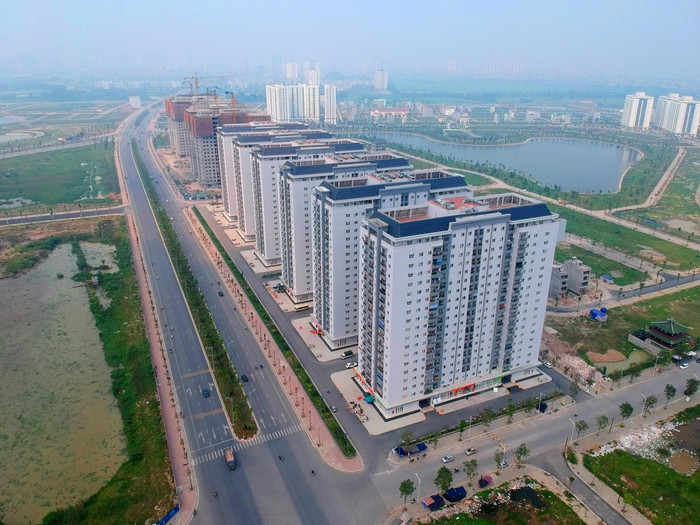 Ảnh chụp thực tế tuyến đường trục chạy qua Khu đô thị Mường Thanh Thanh Hà Ảnh chụp thực tế tuyến đường trục chạy qua Khu đô thị Mường Thanh Thanh Hà