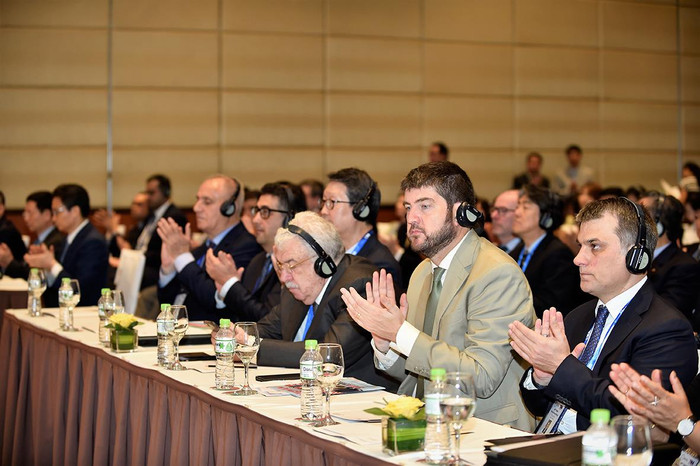 Hội nghị có sự tham dự của khoảng 40 đại biểu quốc tế là lãnh đạo và đại diện các hãng thông tấn thành viên Ban Chấp hành và khách mời là thành viên OANA. Ảnh VGP/Nhật Bắc Hội nghị có sự tham dự của khoảng 40 đại biểu quốc tế là lãnh đạo và đại diện các hãng thông tấn thành viên Ban Chấp hành và khách mời là thành viên OANA. Ảnh VGP/Nhật Bắc