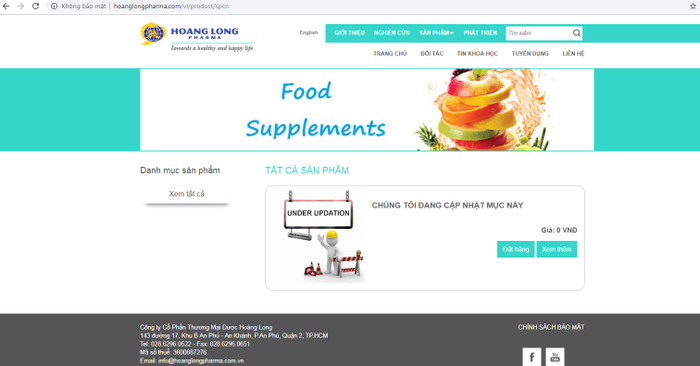 Công ty Cổ phần thương mại dược Hoàng Long (Địa chỉ: số 143, đường số 17 A, khu B An Phú- An Khánh, quận 2, Thành phố Hồ Chí Minh) bị phạt hơn 200 triệu đồng do vi phạm về an toàn thực phẩm. Công ty Cổ phần thương mại dược Hoàng Long (Địa chỉ: số 143, đường số 17 A, khu B An Phú- An Khánh, quận 2, Thành phố Hồ Chí Minh) bị phạt hơn 200 triệu đồng do vi phạm về an toàn thực phẩm.