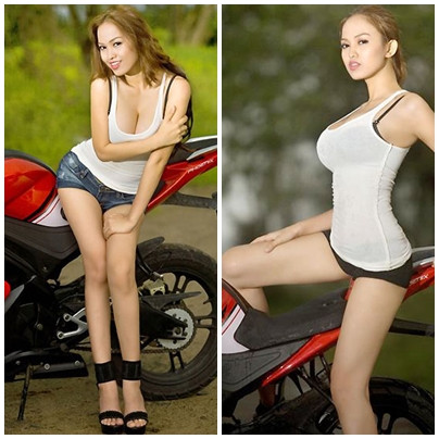 Chắc hẳn 'siêu vòng 1" Hoàng Oanh phải sở hữu các khớp xương sườn dẻo dai và cực kỳ linh hoạt...