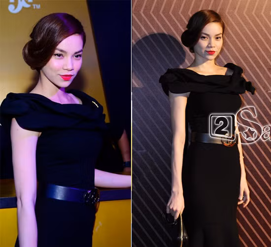 Khi mặc màu đen, Hà Hồ không chỉ gây ấn tượng về sự quyền quý và cô còn khéo léo tô điểm thêm son môi đỏ cuốn hút. Khi mặc màu đen, Hà Hồ không chỉ gây ấn tượng về sự quyền quý và cô còn khéo léo tô điểm thêm son môi đỏ cuốn hút.