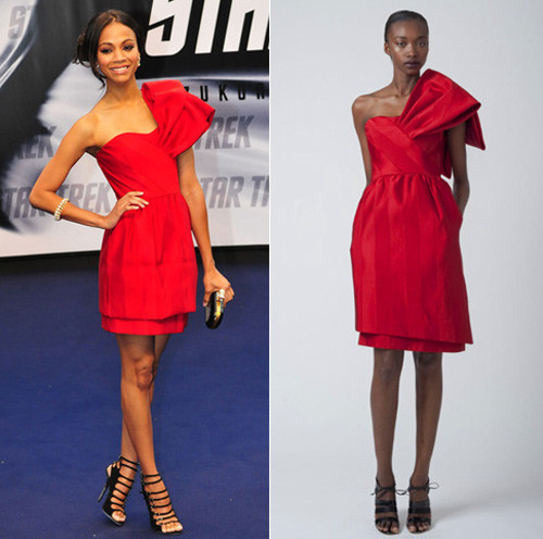 Zoe Sandalna gây chú ý bởi chiếc nơ bản to phần vai váy Zoe Sandalna gây chú ý bởi chiếc nơ bản to phần vai váy