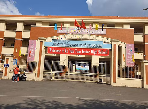 Trường trung học cơ sở Lê Văn Tám, quận Bình Thạnh, Thành phố Hồ Chí Minh (ảnh: P.L)