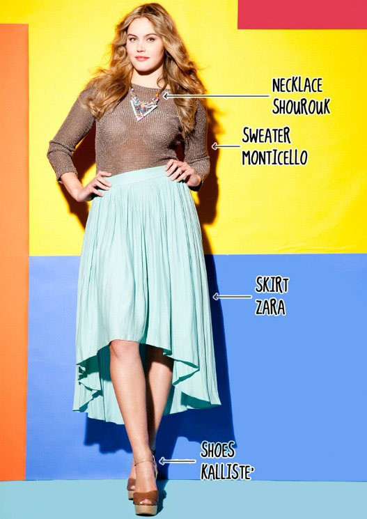 Chân váy mullet và áo len mỏng thướt tha - xu hướng đang rất hot