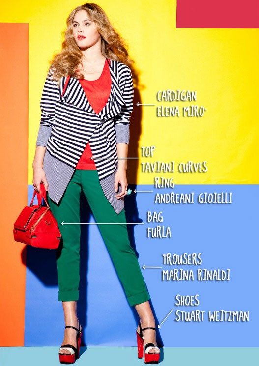 Nàng mập mạp cũng có thể mặc color block