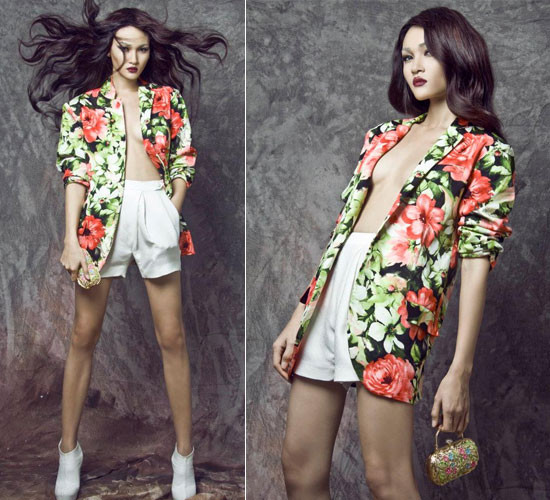 Thuỳ Trang khoe thân hình khẳng khiu Thuỳ Trang khoe thân hình khẳng khiu