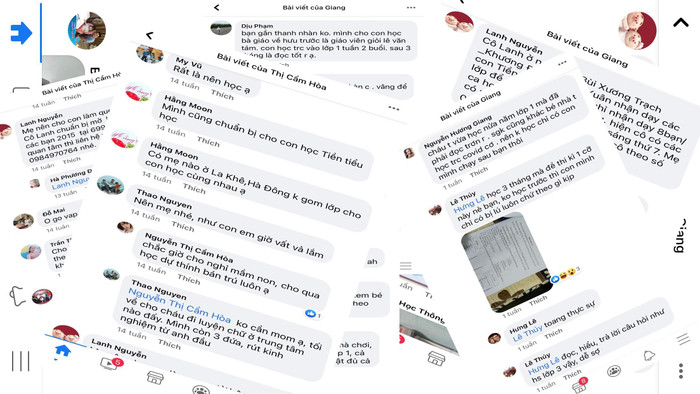 Nhiều ý kiến trái chiều trên các diễn đàn (Ảnh chụp màn hình facebook: Hành trang cho con vào lớp 1) Nhiều ý kiến trái chiều trên các diễn đàn (Ảnh chụp màn hình facebook: Hành trang cho con vào lớp 1)