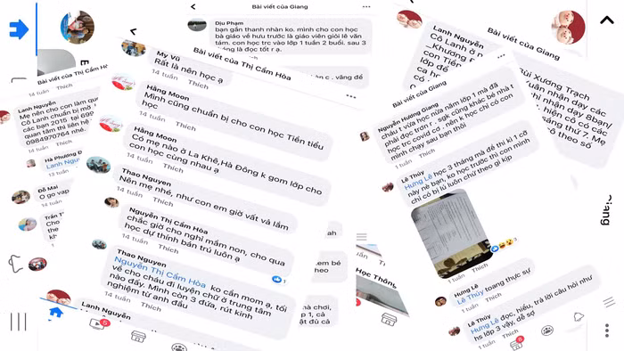 Nhiều ý kiến trái chiều trên các diễn đàn (Ảnh chụp màn hình facebook: Hành trang cho con vào lớp 1) Nhiều ý kiến trái chiều trên các diễn đàn (Ảnh chụp màn hình facebook: Hành trang cho con vào lớp 1)