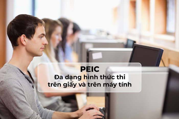 PEIC đa dạng hình thức thi trên giấy và trên máy tính (ảnh minh họa) PEIC.jpg