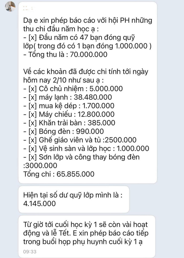 Bảng thống kê thu chi đầu năm của lớp 6A5 (ảnh chụp màn hình) thongkethuchi6A5b.jpg