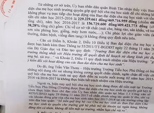 Trích thông báo 1080 của Chủ tịch Ủy ban nhân dân quận Bình Tân ký ngày 25/6 (Ảnh: P.L)