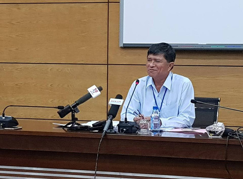 Phó Giám đốc Sở Giáo dục và Đào tạo thành phố Nguyễn Văn Hiếu tại buổi họp báo (ảnh: P.L)