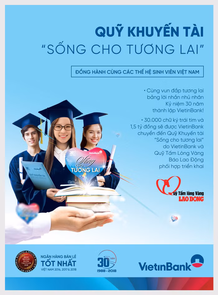 Chung tay xây dựng Quỹ Khuyến tài "Sống cho tương lai" đồng hành cùng các thế hệ sinh viên Việt Nam trong học tập và rèn luyện